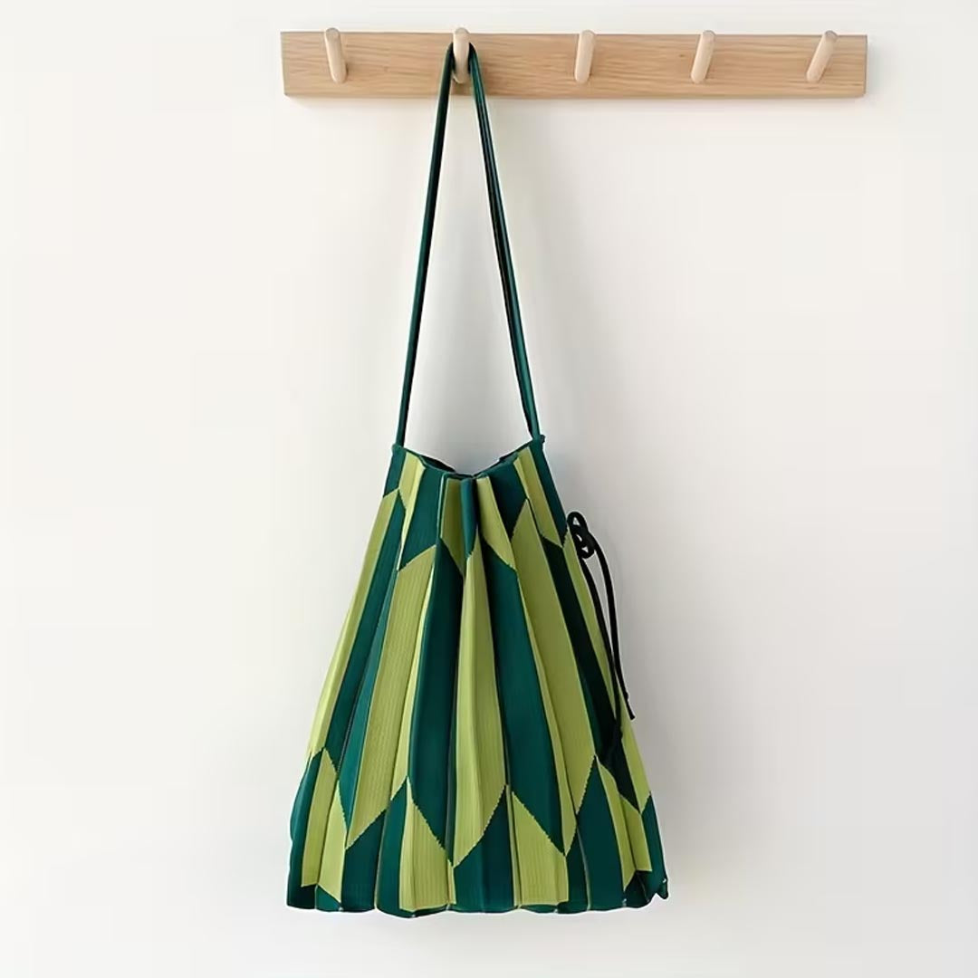Origami Pleat Tote | Fern (Green & Sage)