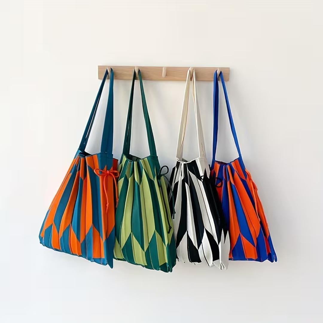 Origami Pleat Tote | Fern (Green & Sage)