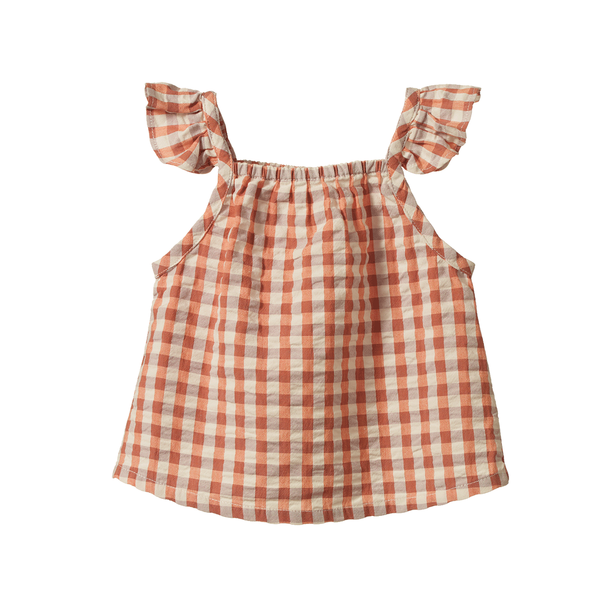 Nature Baby Petal Set in Dandelion Gingham, detail