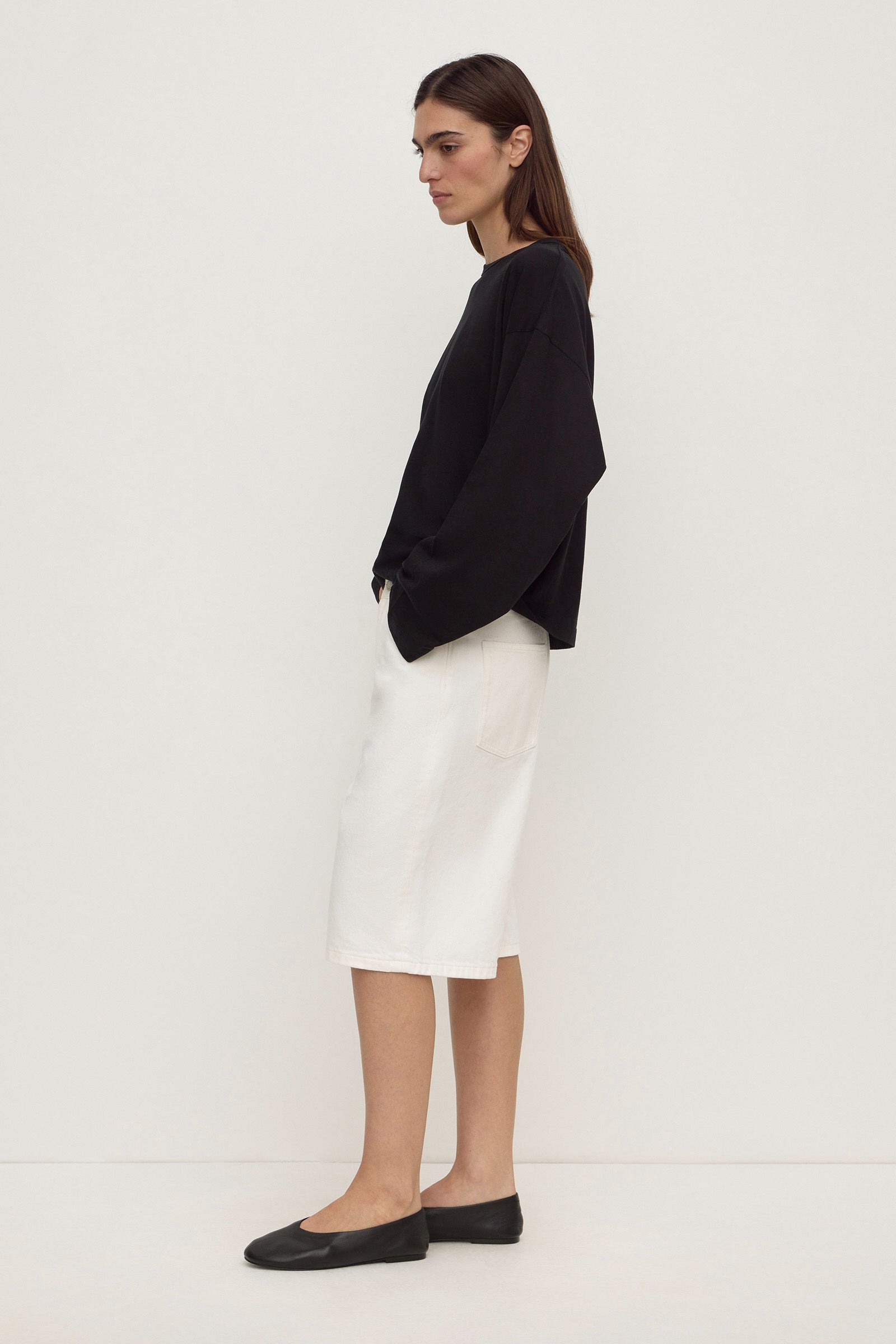 Assembly Label Relaxed Denim Short in Vintage White