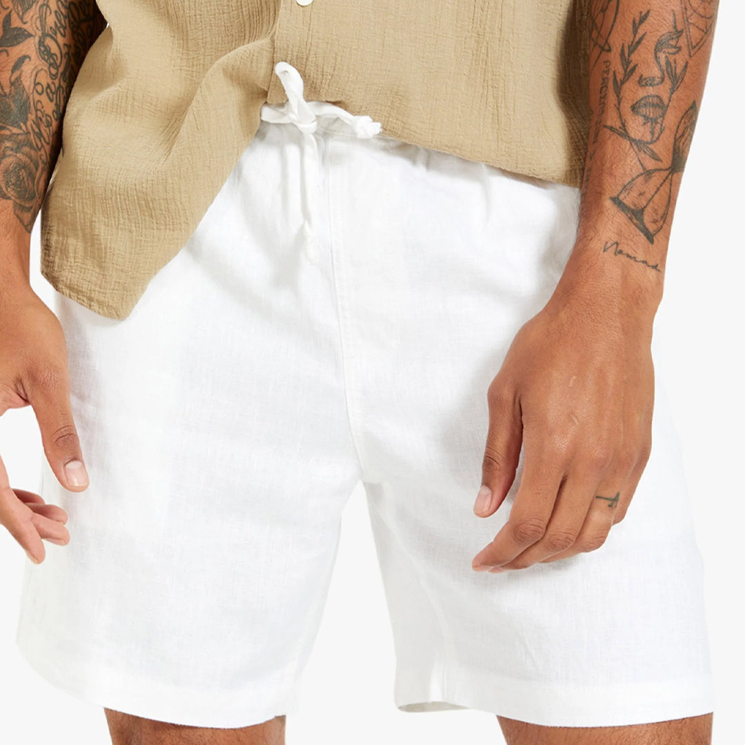 Riviera Linen Short | White