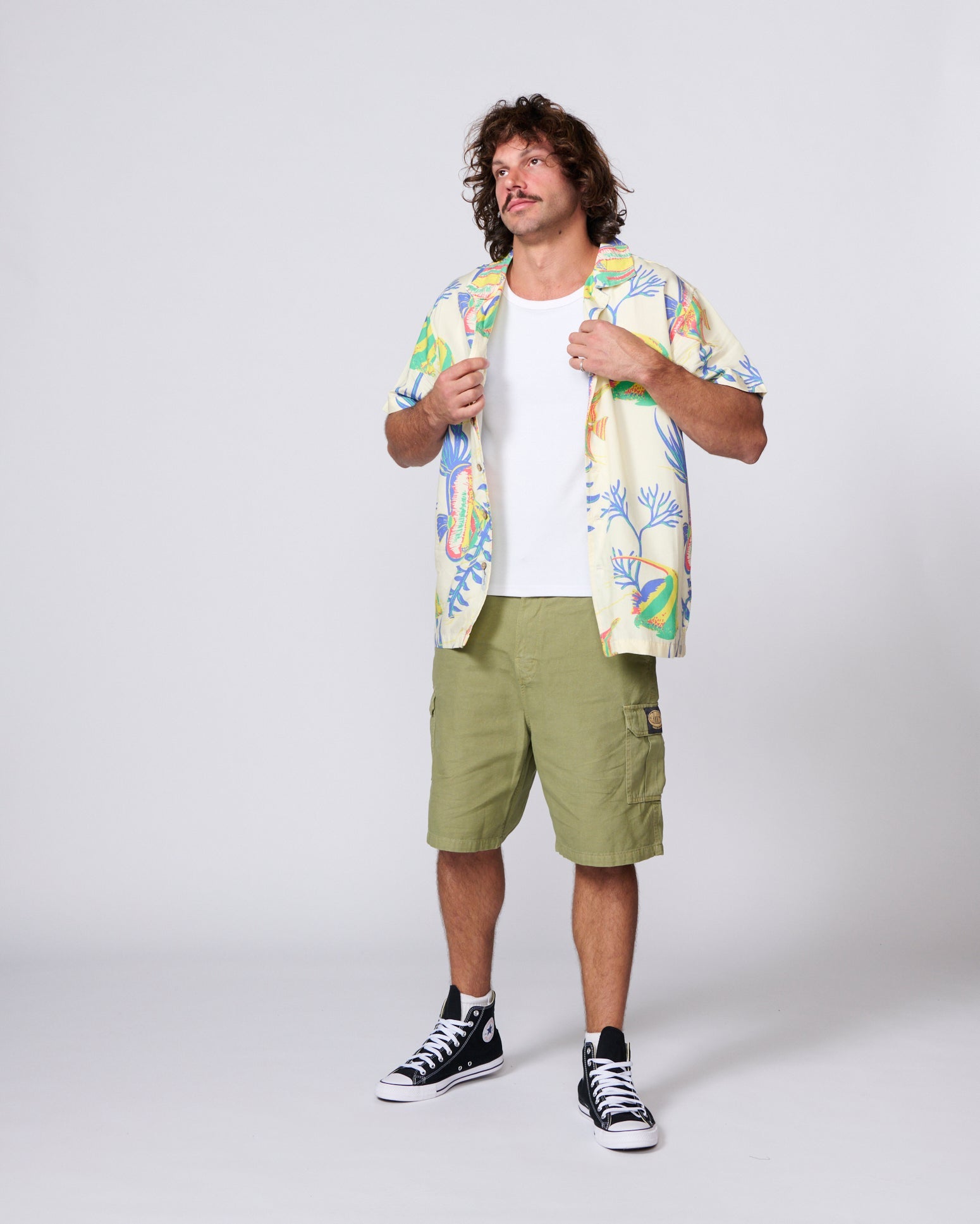 TCSS Aquarium Resort SS Shirt in Ecru