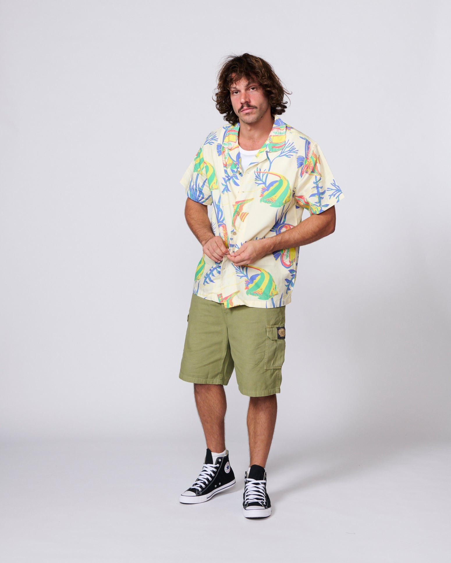 TCSS Aquarium Resort SS Shirt in Ecru