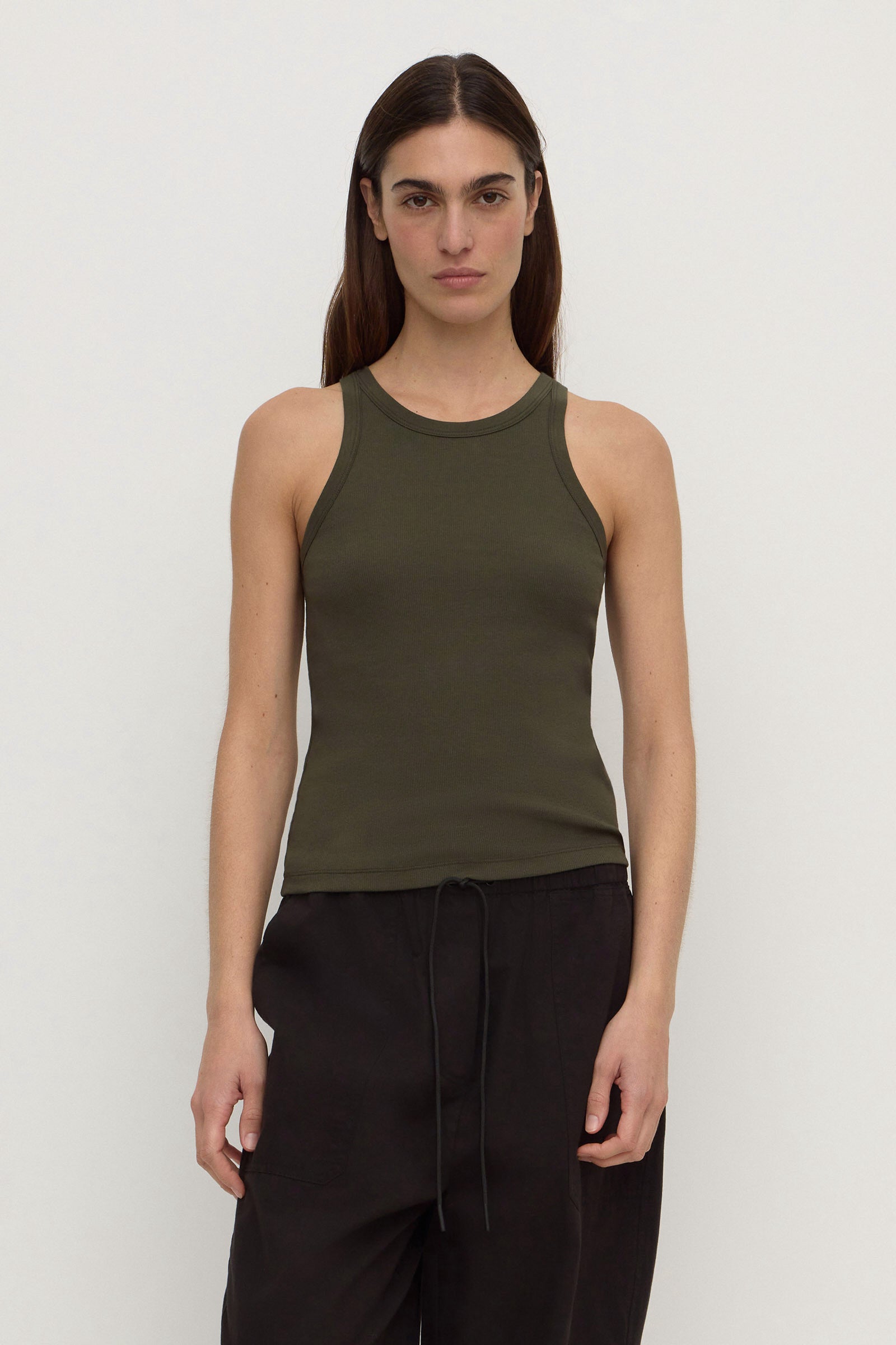 Assembly Label Tabitha Rib Tank in Dark Military