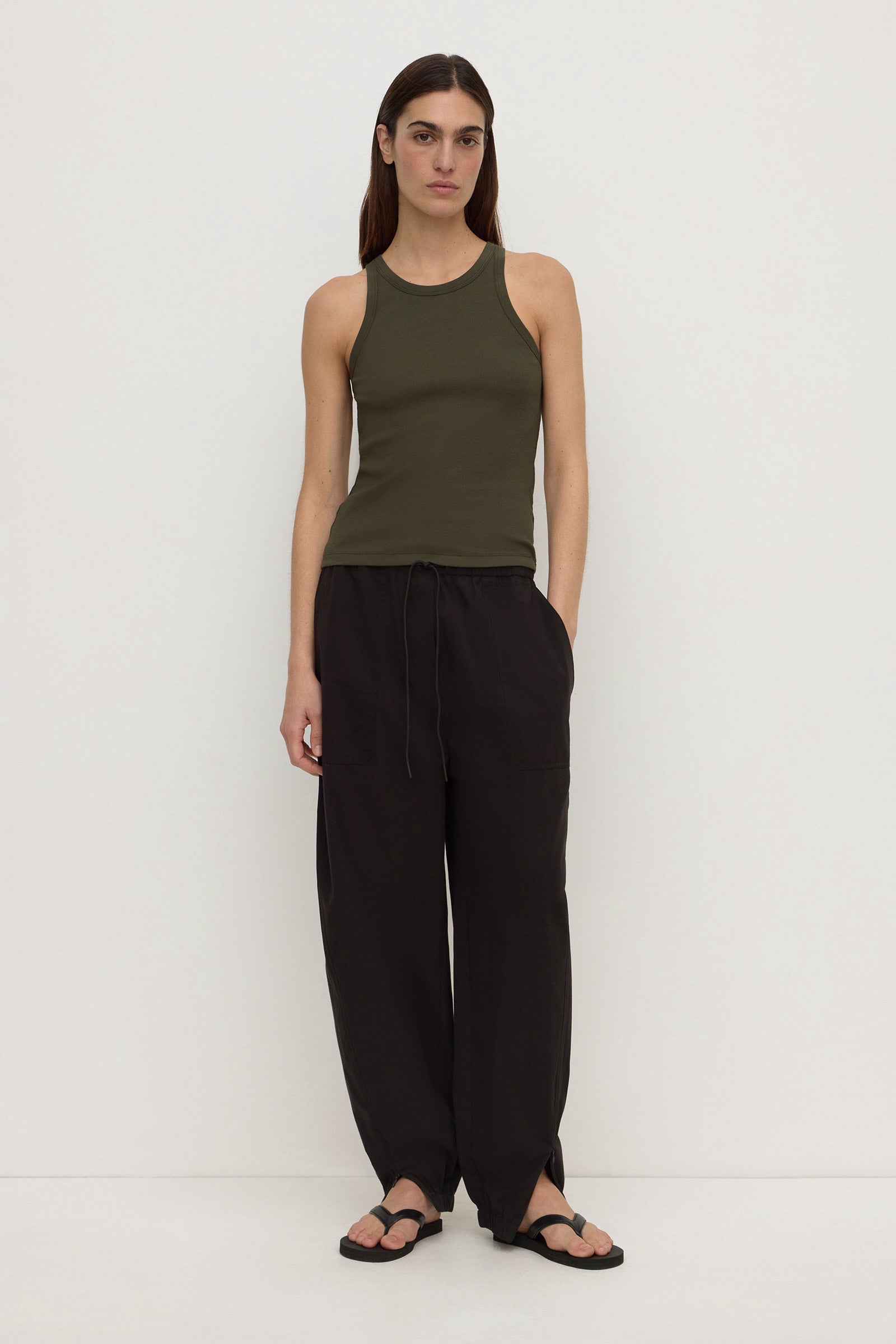 Assembly Label Tabitha Rib Tank in Dark Military