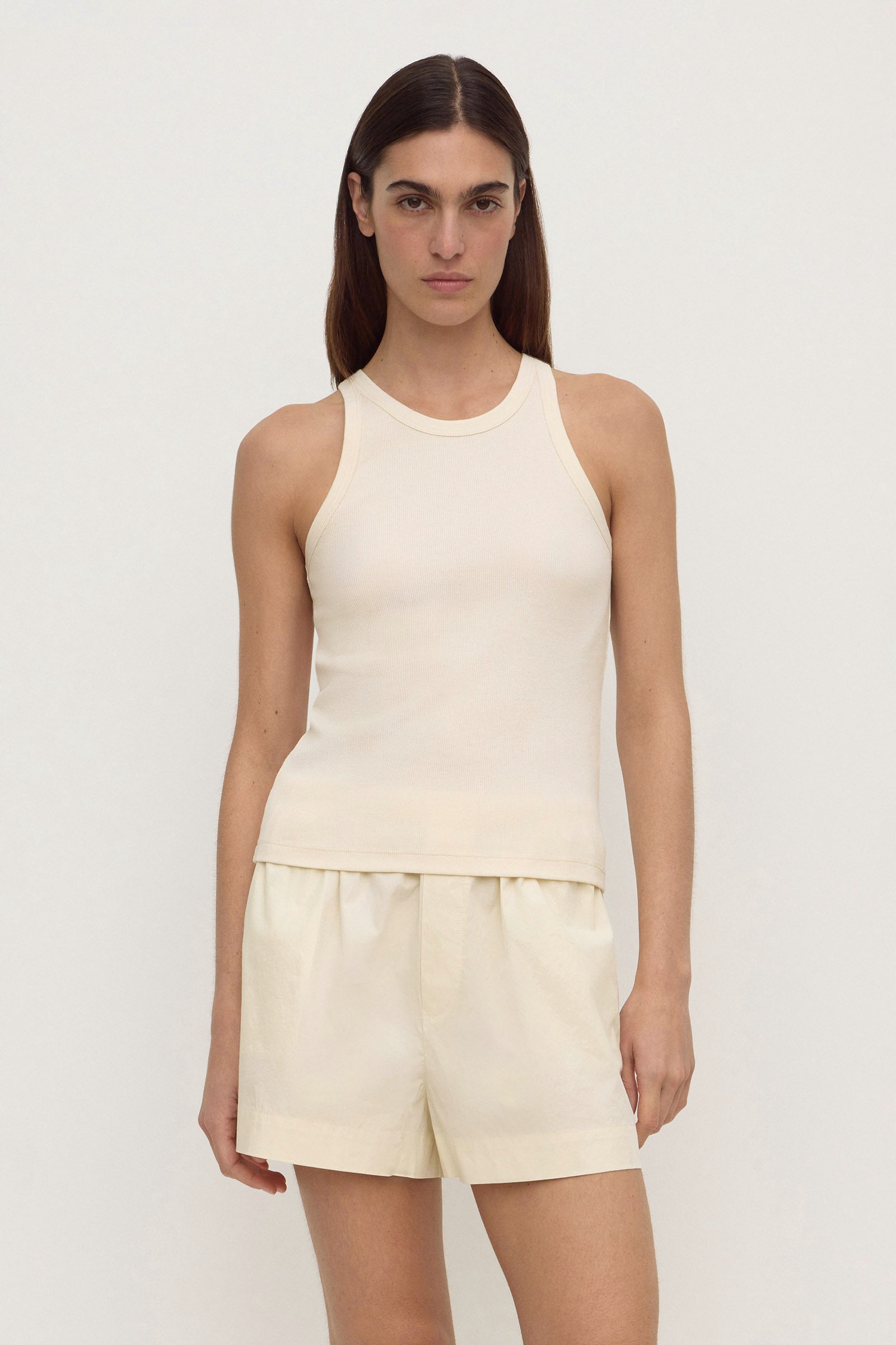 Assembly Label Tabitha Rib Tank in Vanilla