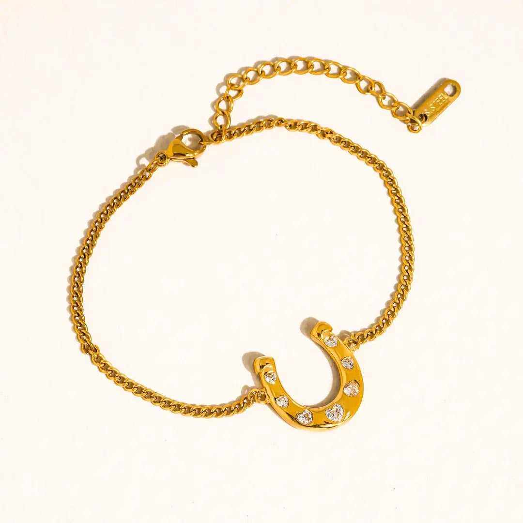 Tundra Horseshoe Chain Bracelet | 18K Gold