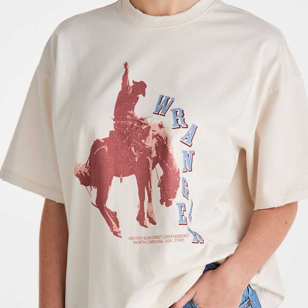 Bucking Boxed Tee | Ecru