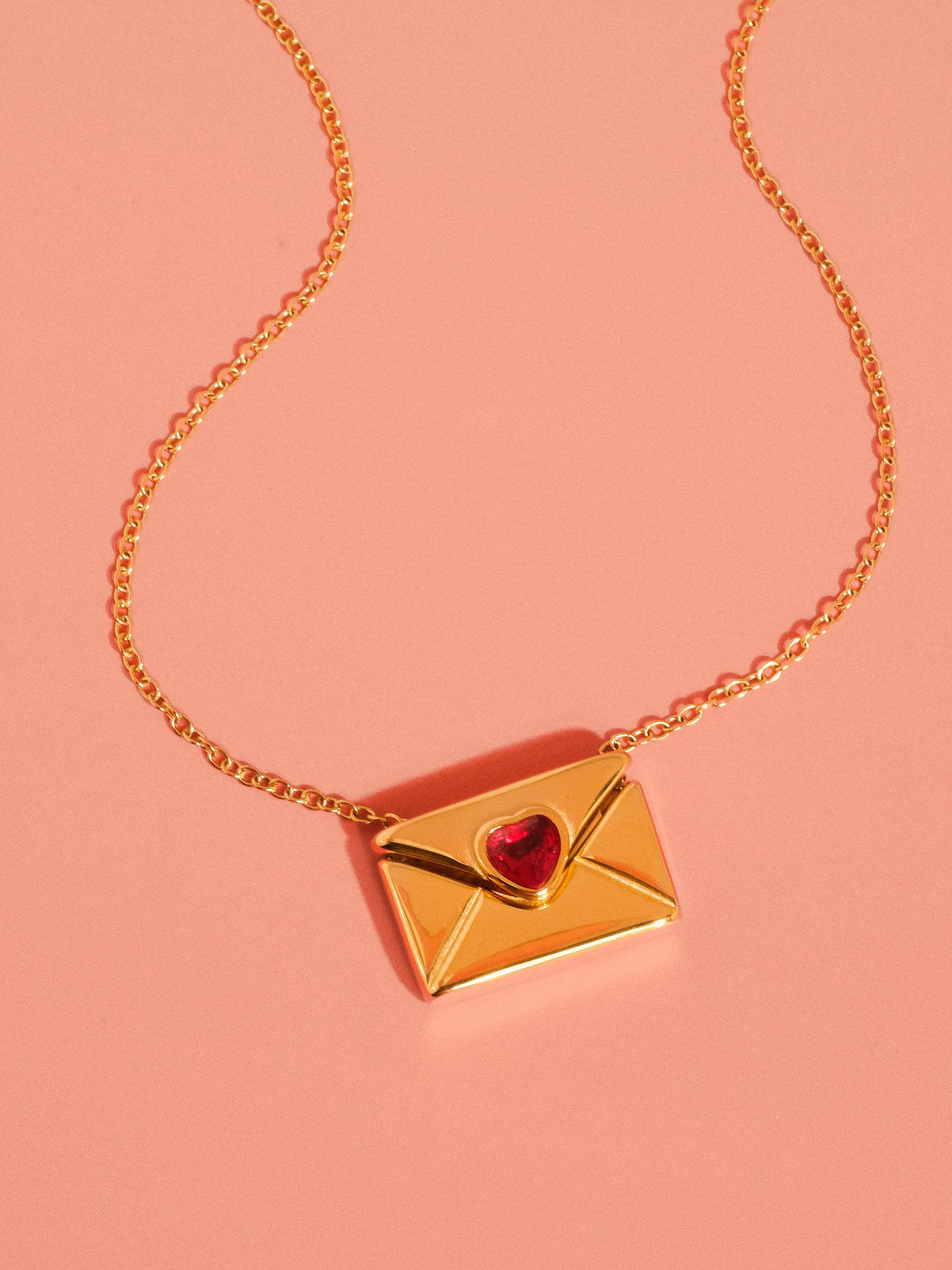 Love Letter Heart Necklace | 18K Yellow Gold