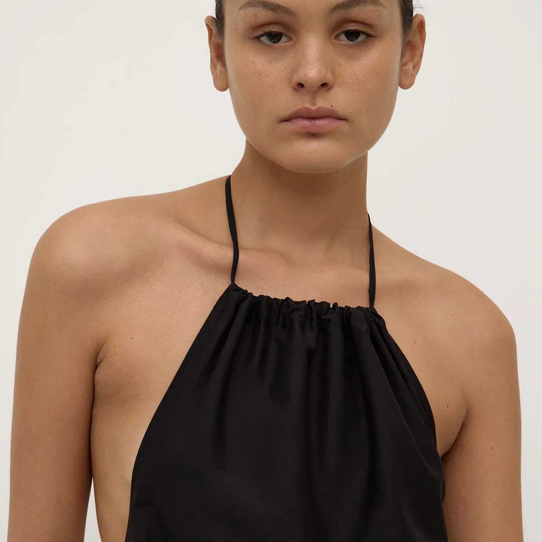 Addison Halter Maxi Dress | Black