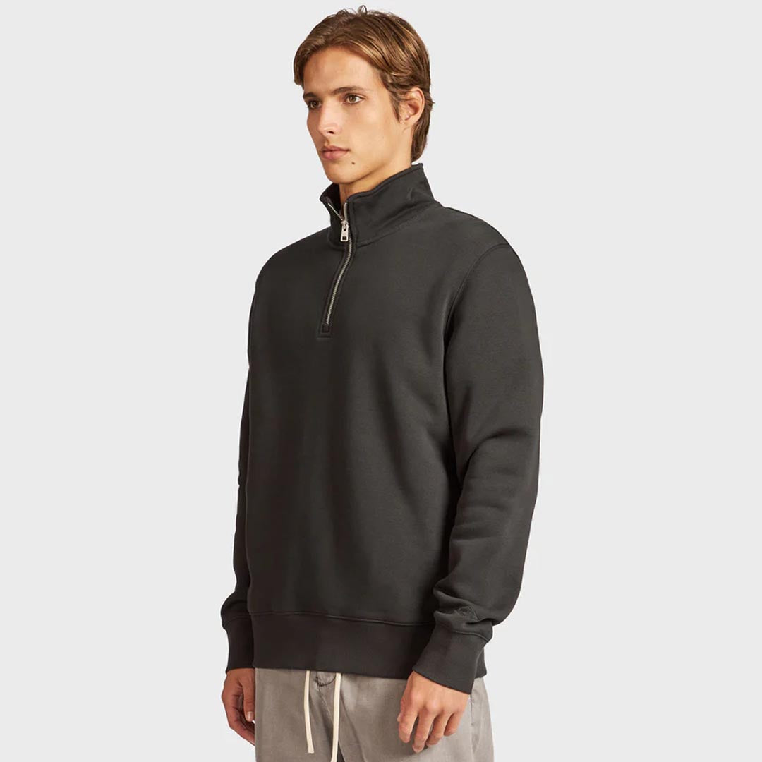 Academy 1/4 Zip Sweat | Black