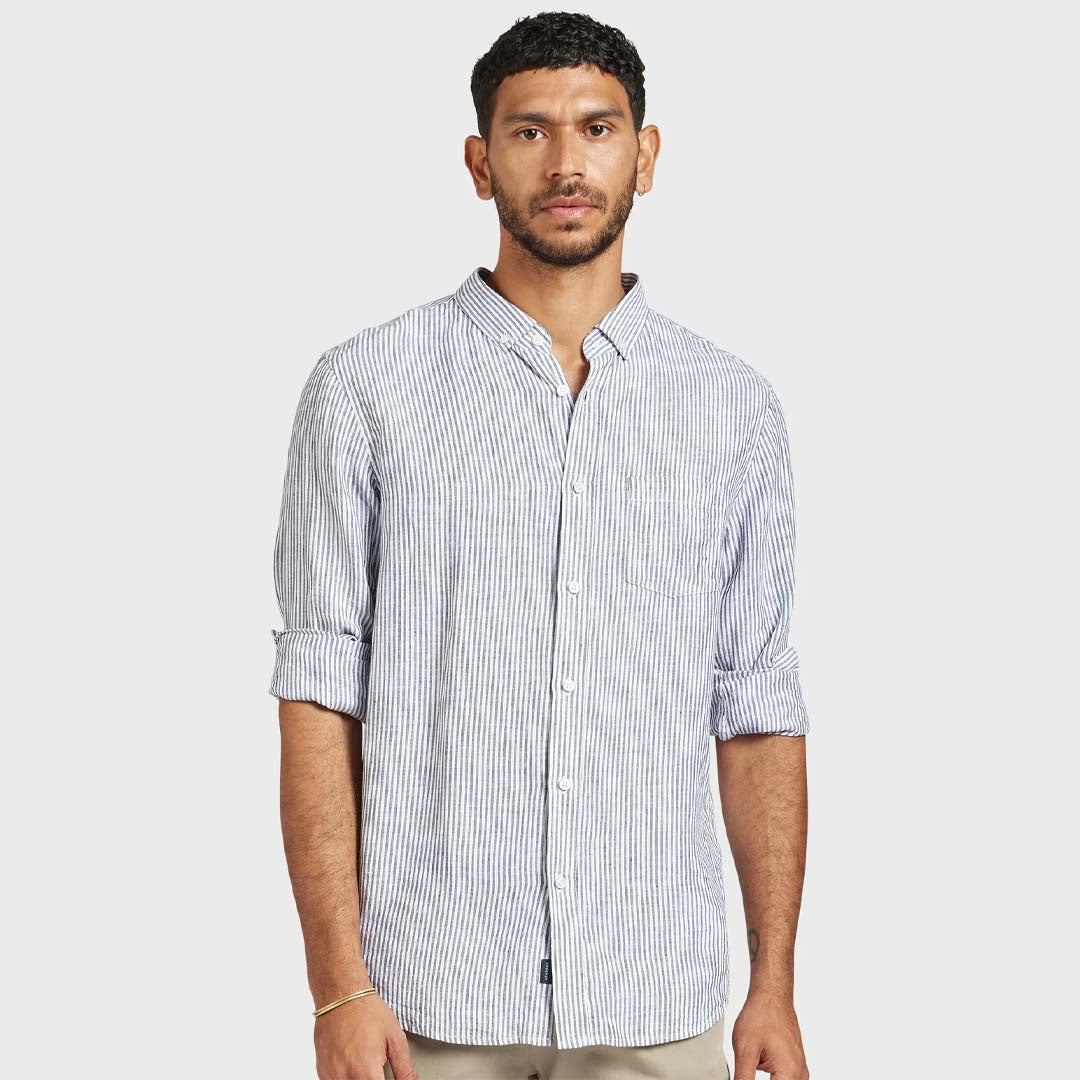 Rory Linen Shirt | Navy