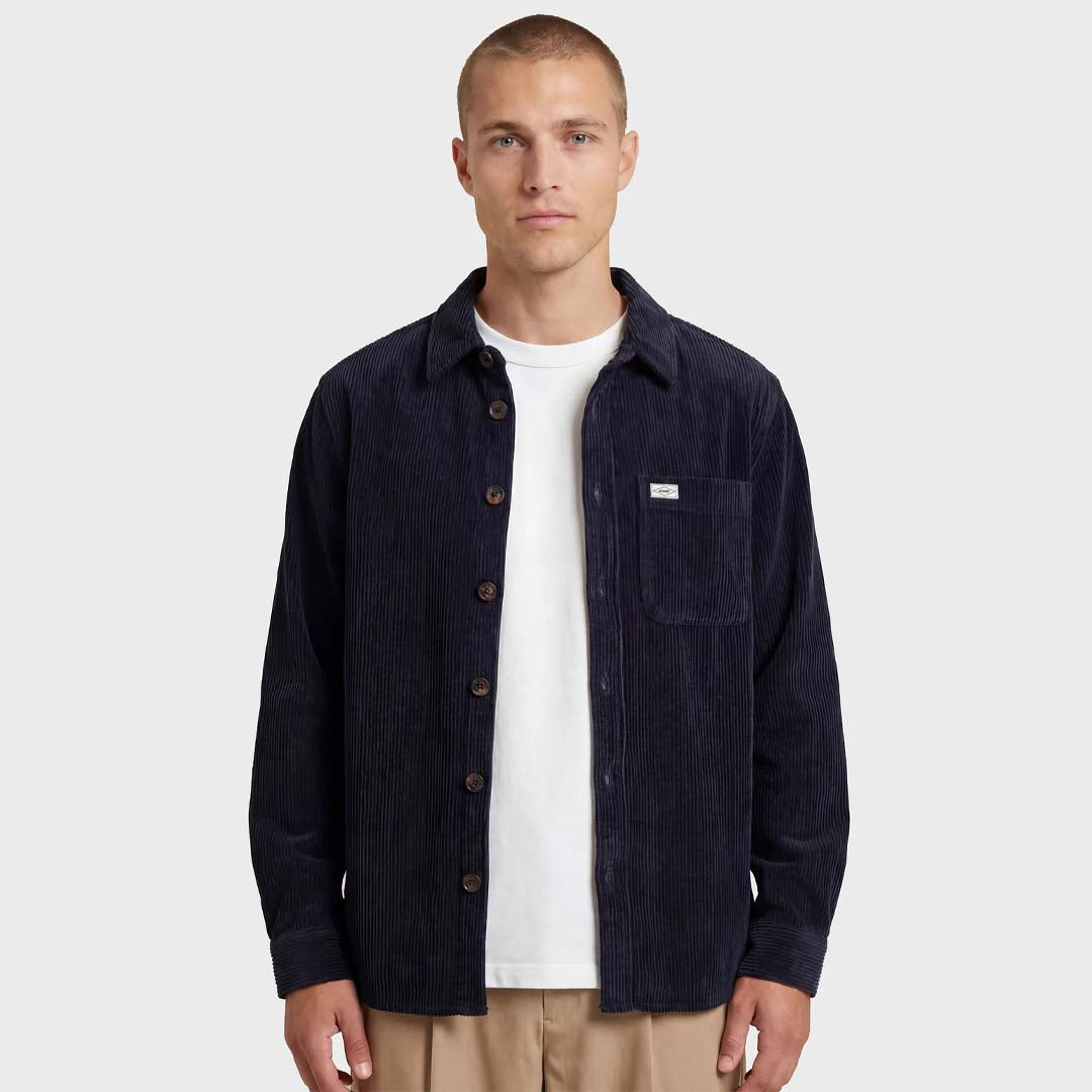 Lebowski Cord Overshirt | Peacoat Navy