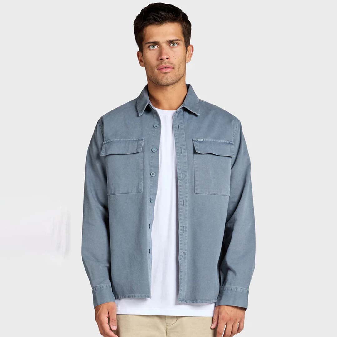 Essential Overshirt | Graphite Blue
