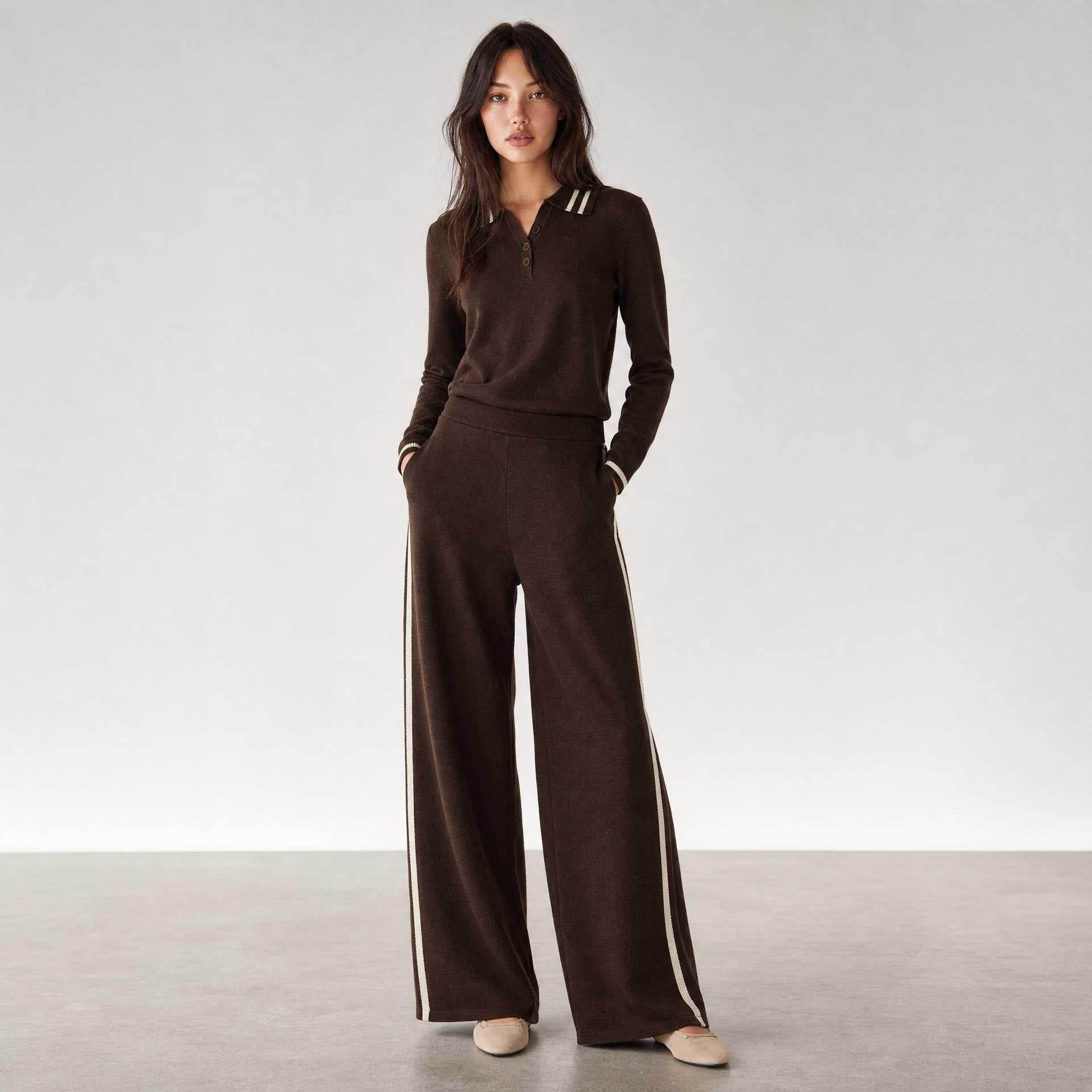 Amelia Knitted Pants | Chocolate