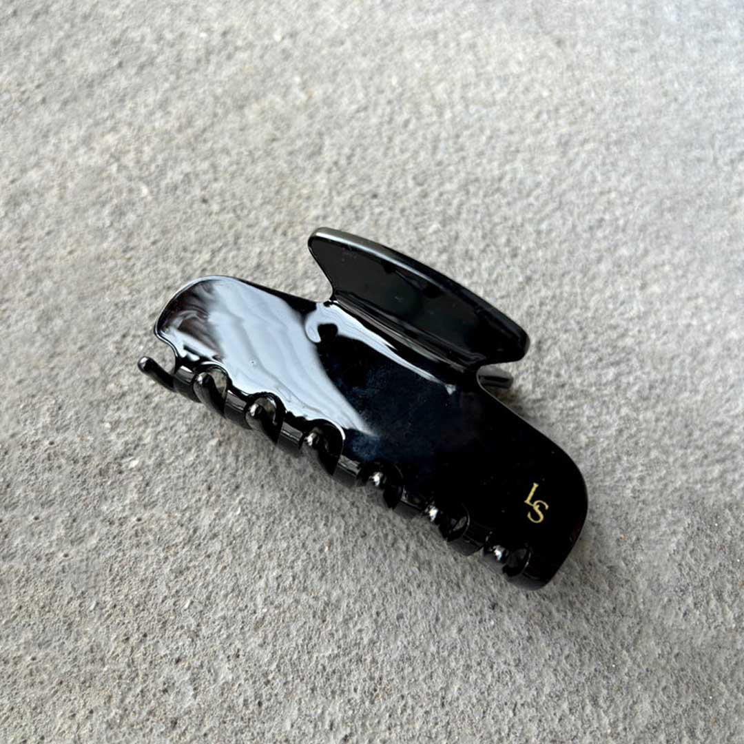 L&S Logo Petit Hair Claw Clip | Black