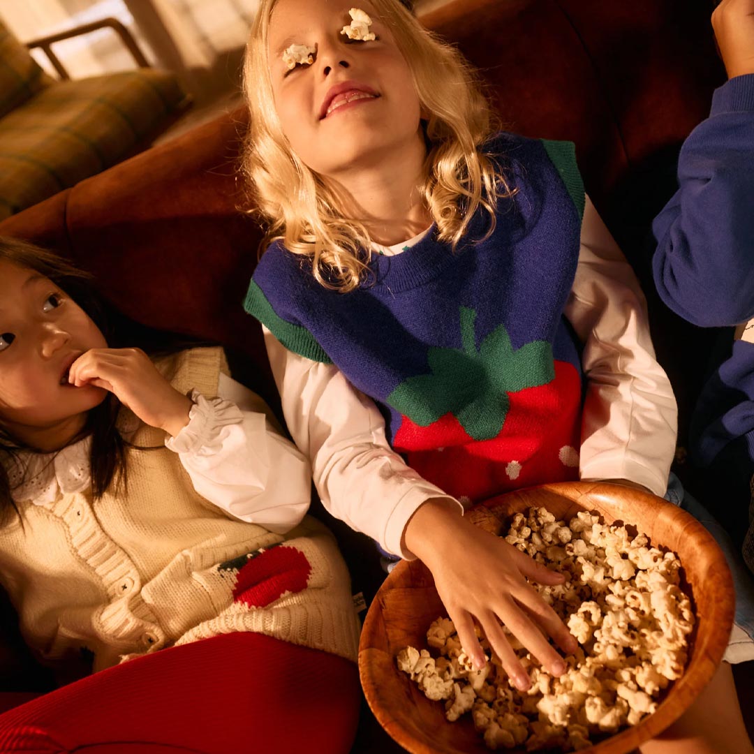 Apple Pocket Knit Vest | Cream