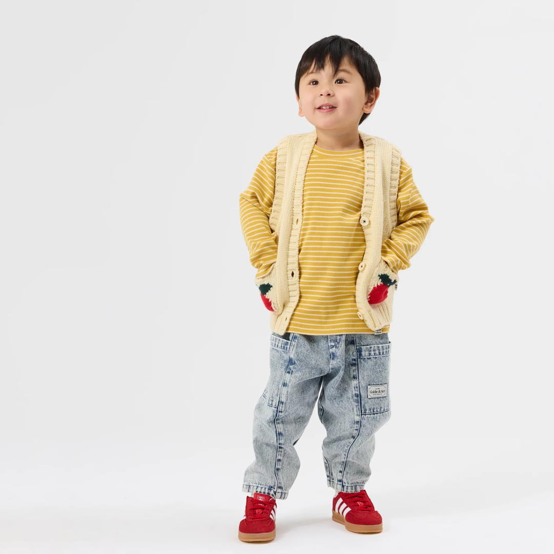 Apple Pocket Knit Vest | Cream