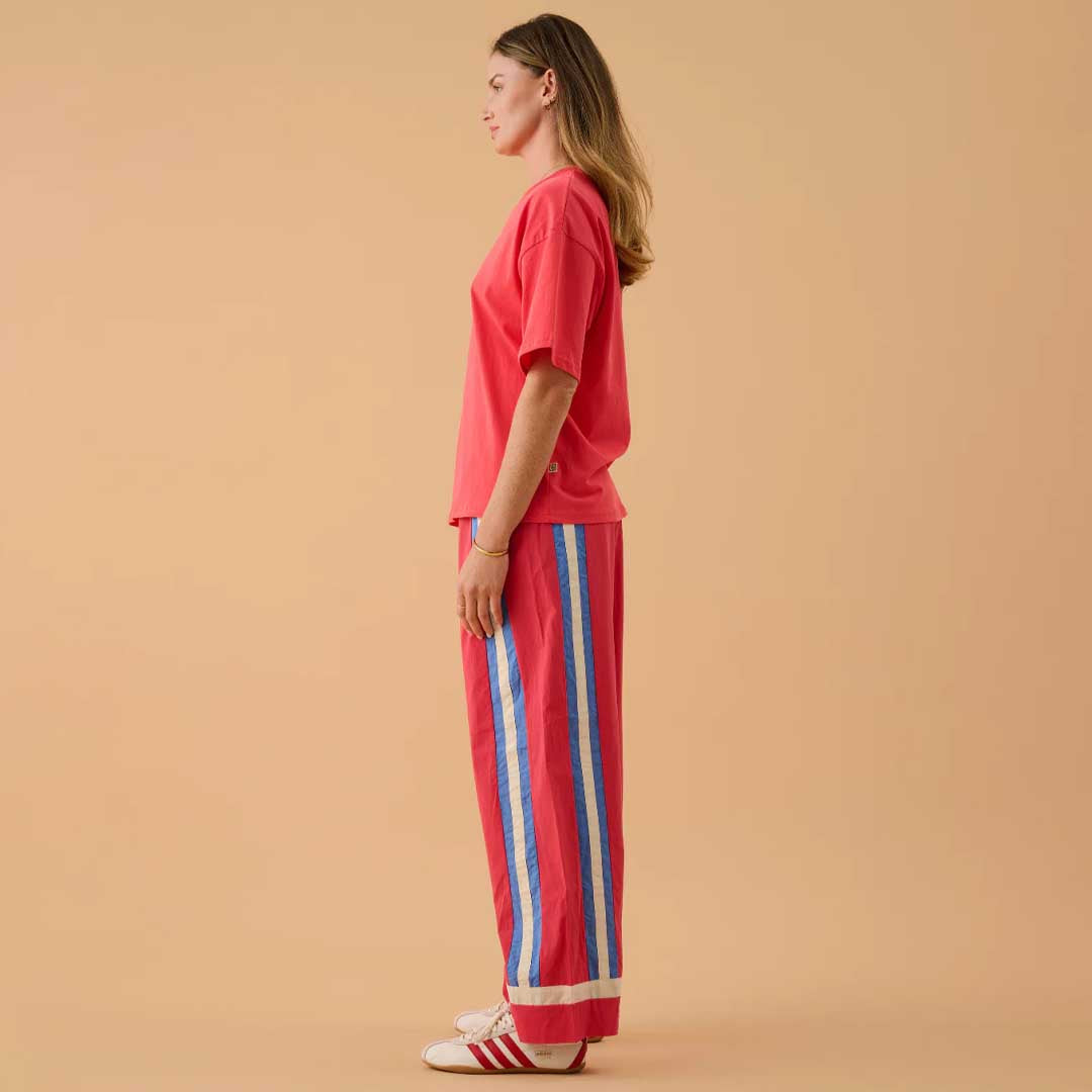 La Mer Stripe Pant | Lobster Red