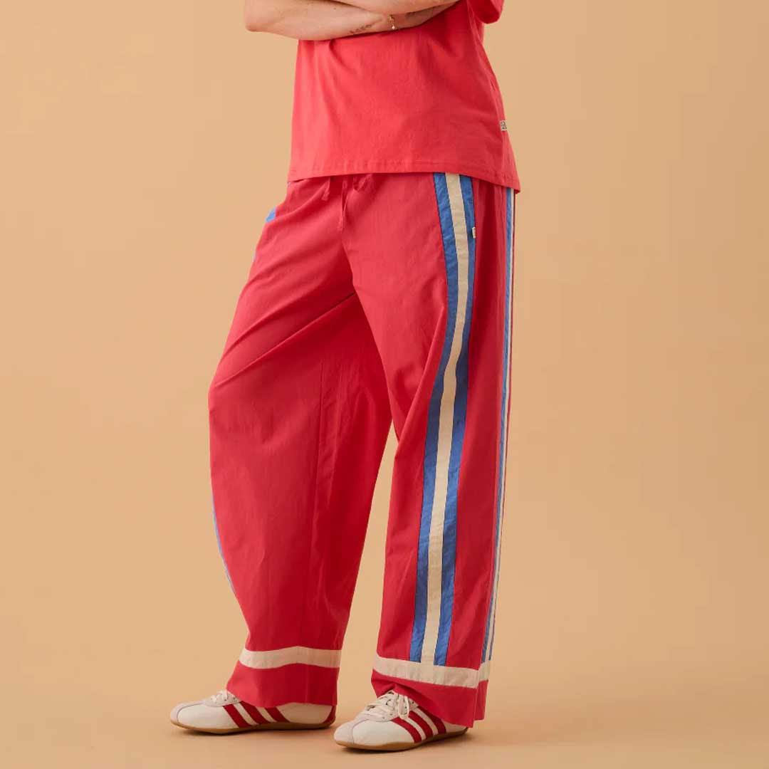 La Mer Stripe Pant | Lobster Red