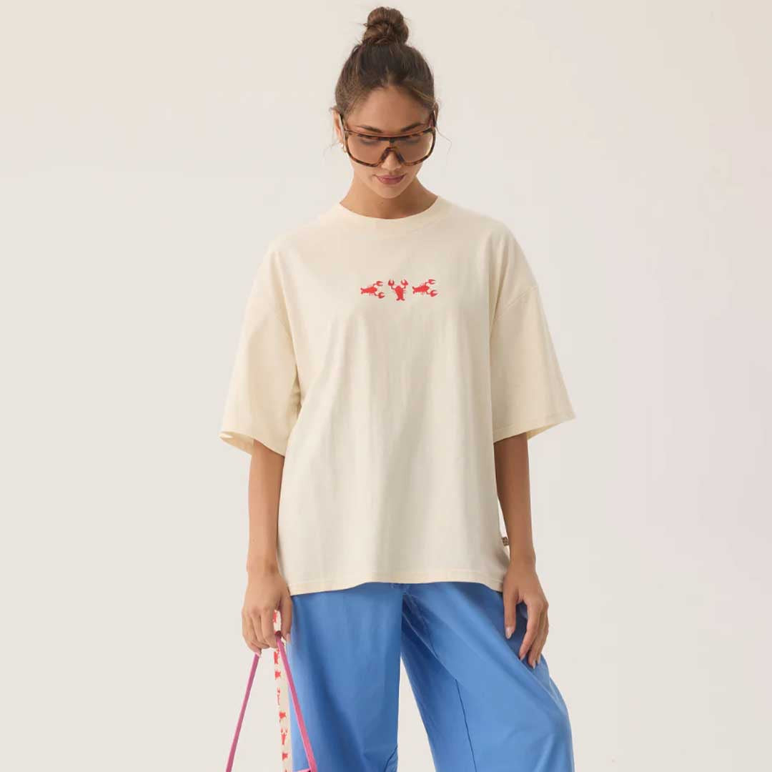 Lobster Oversized Tee | Natural