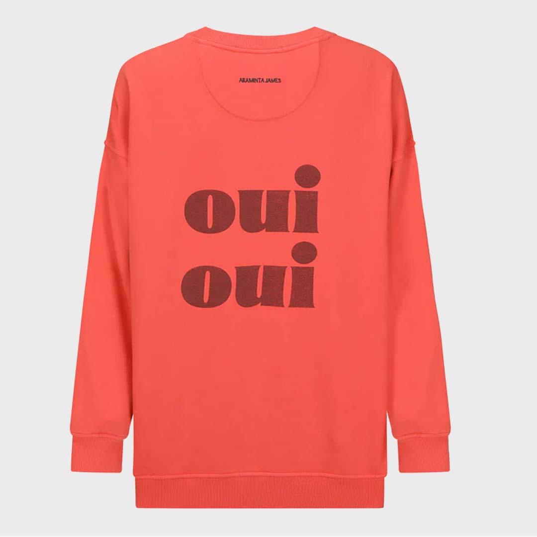 OUI SWEATSHIRT | CORAL