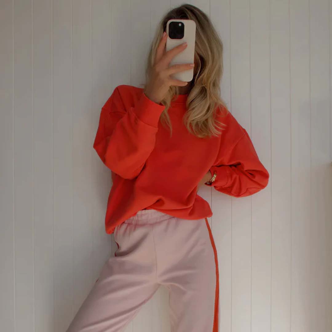 OUI SWEATSHIRT | CORAL