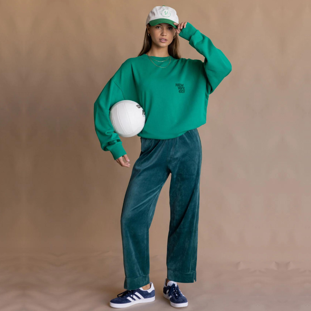 VELOUR PIPING PANT | IVY`