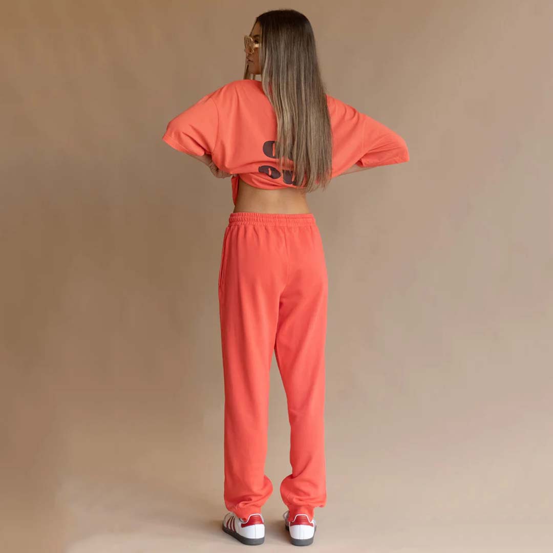 ZIP HEM TRACKPANT | CORAL