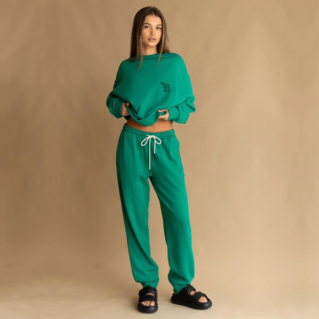 ZIP HEM TRACKPANT | WASHED IVY