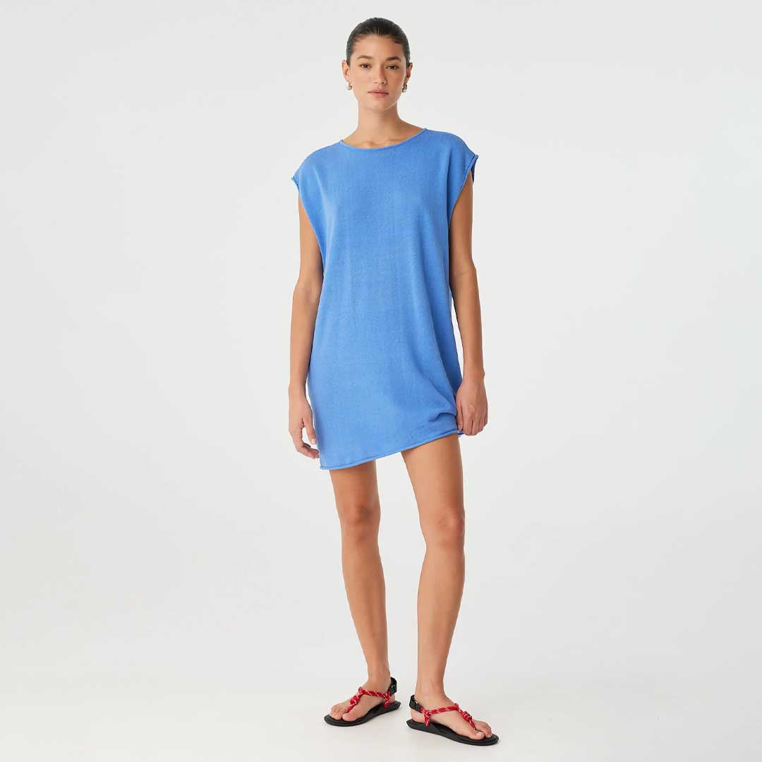 Pala Reversible Mini Dress | Pacific Blue
