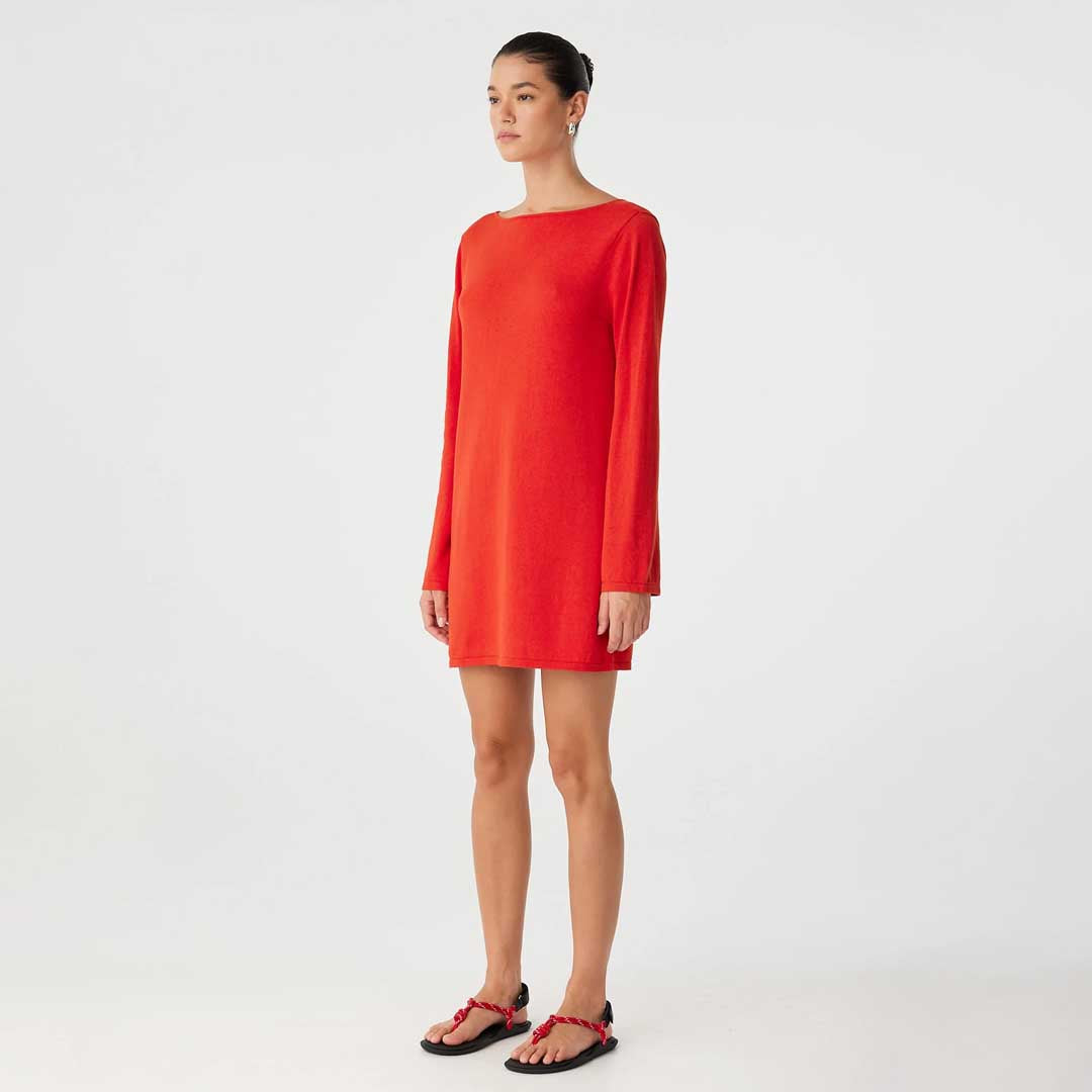 Paloma Reversible Dress | Cherry Red
