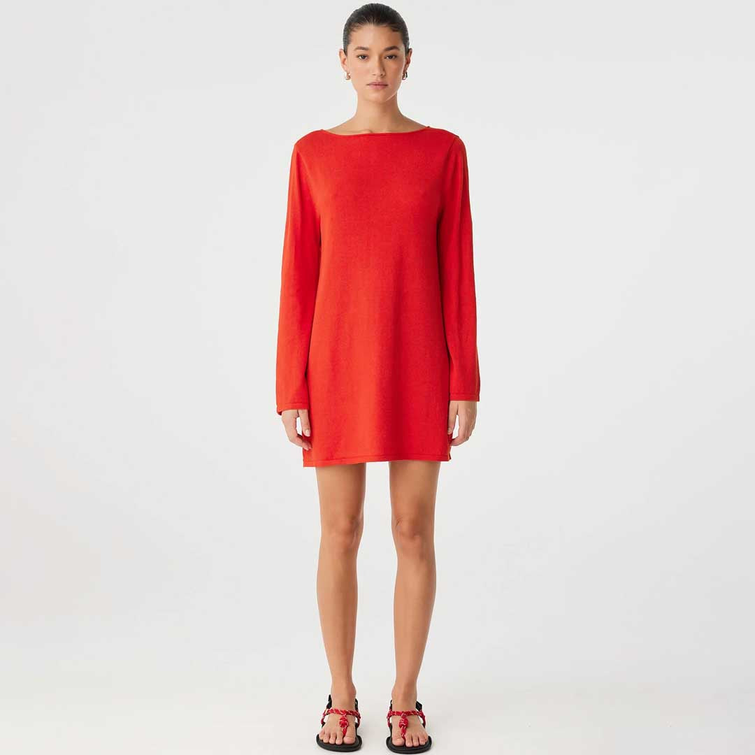 Paloma Reversible Dress | Cherry Red