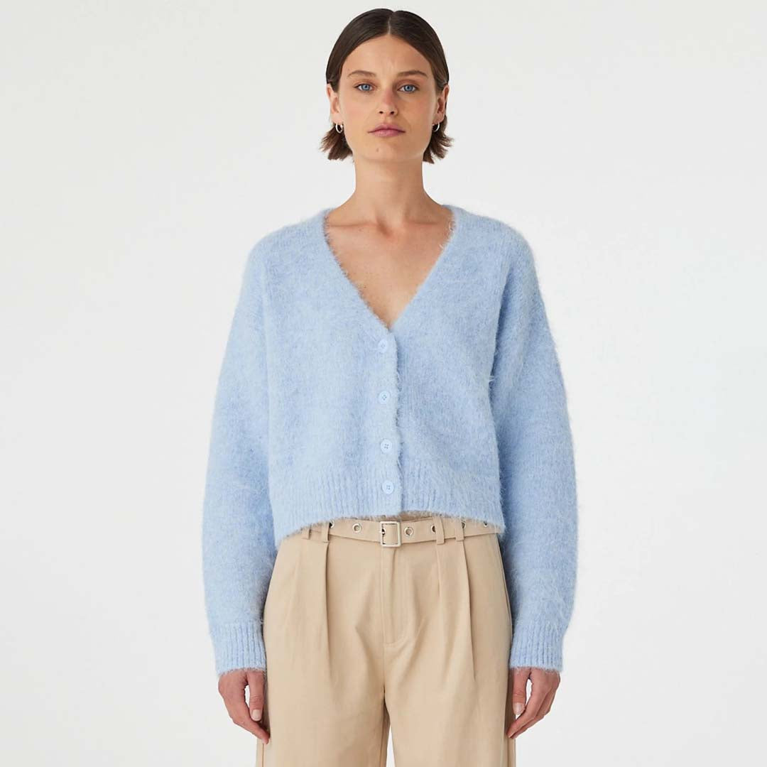 Liora Fluffy Cardigan | Sky