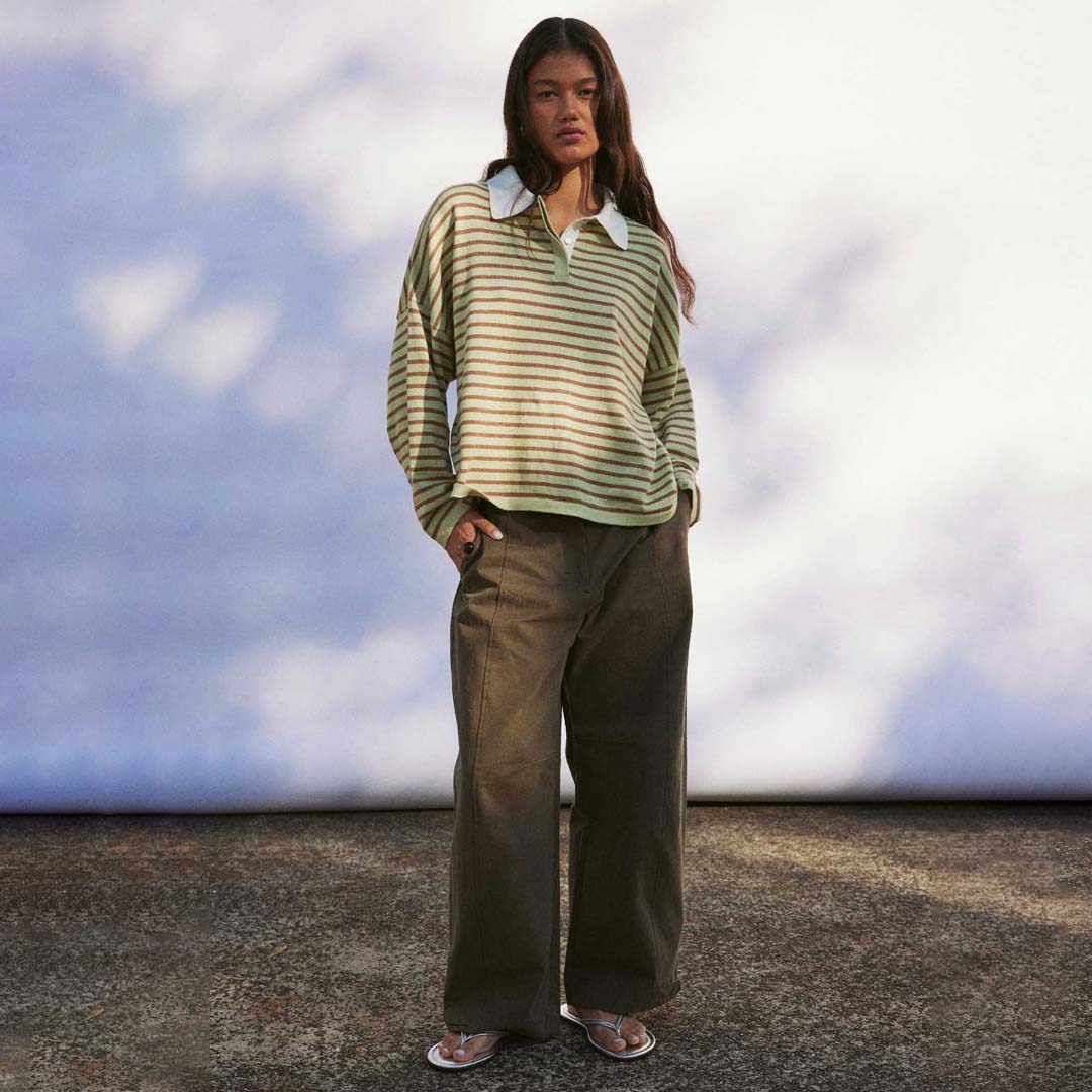 Rayne knit Jersey | Celery & Pecan