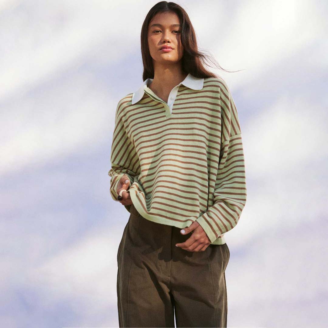 Rayne knit Jersey | Celery & Pecan