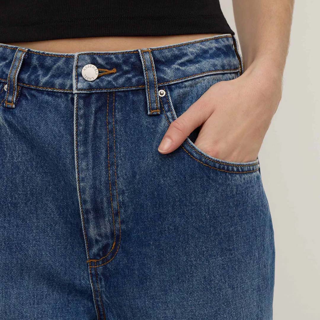 Low Curve Mid Rise Jean | Mid Blue