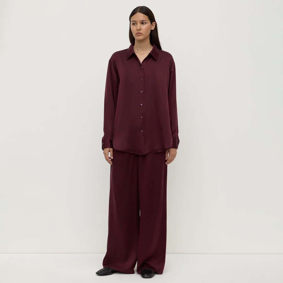 Pippa Silk Shirt | Merlot