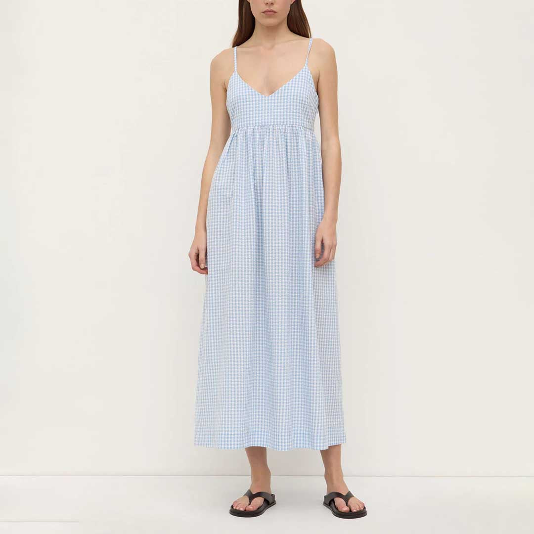 Ainslee Midi Dress | Blue Check