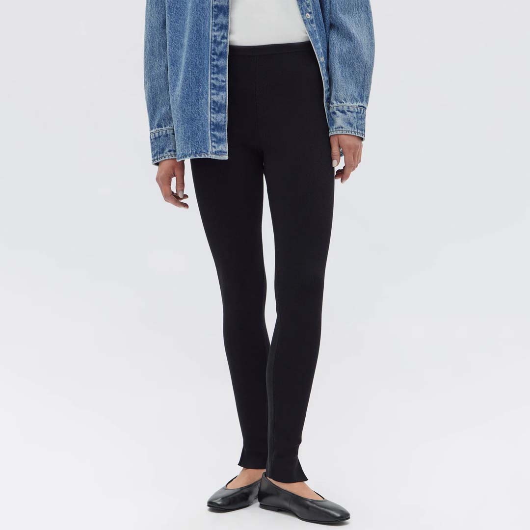 ASPEN KNIT LEGGING | BLACK