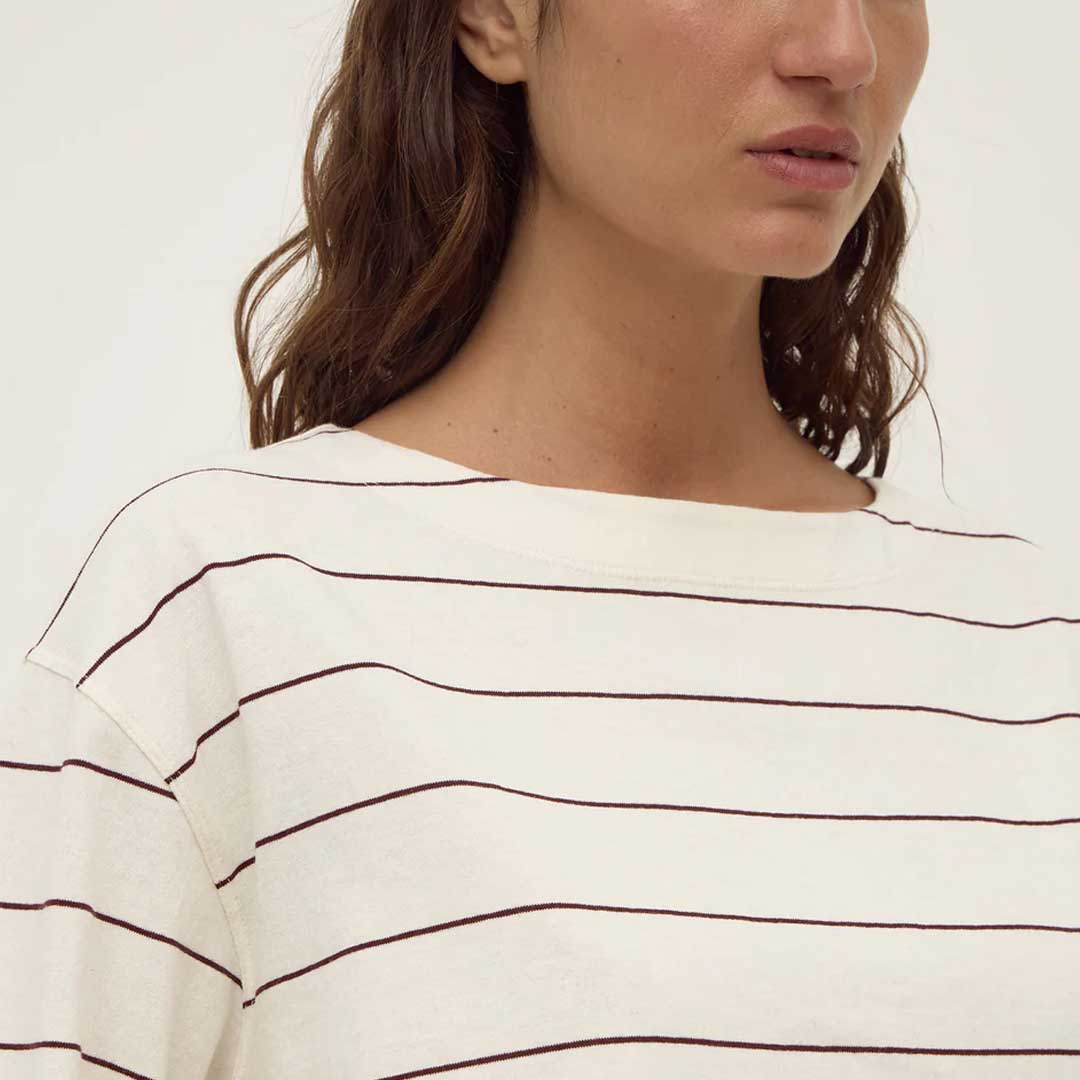 Scout Long Sleeve Tee | Cream Mulberry