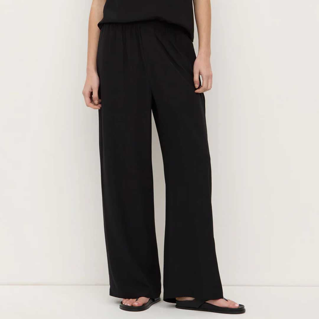 Betty Silk Pant | Black