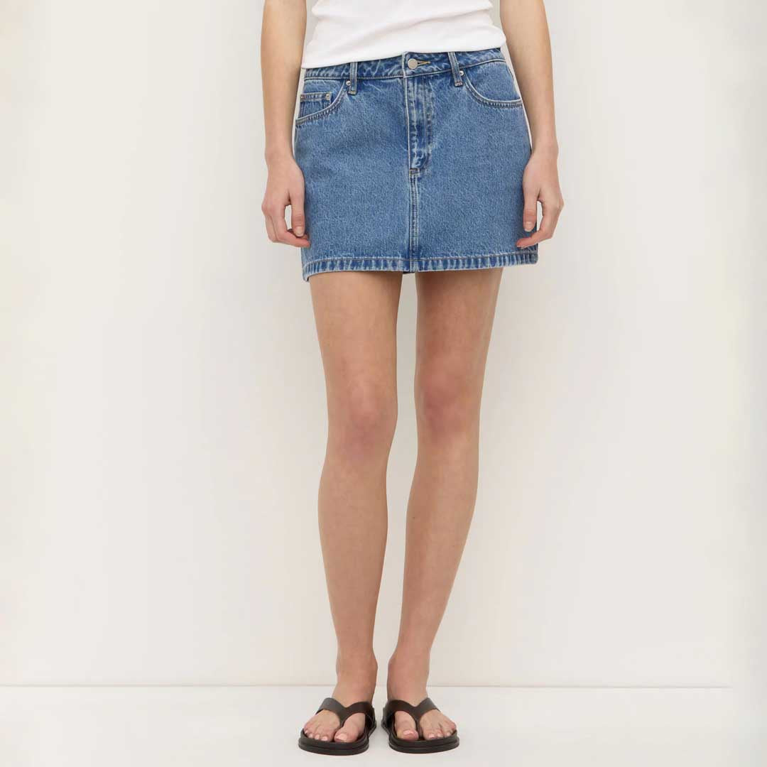 Callista Denim Mini Skirt | Dark Stone