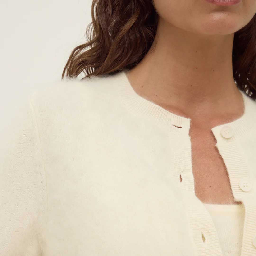 Carina Wool Cardigan | Cream