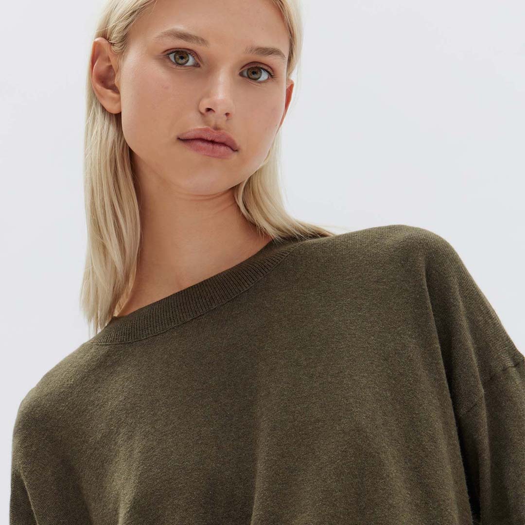 COTTON CASHMERE LOUNGE SWEATER | PEA MARLE