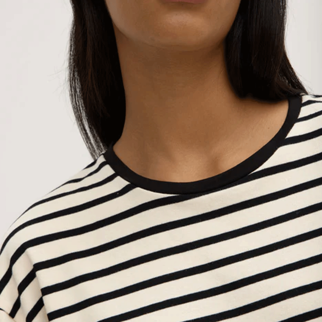 Devon Jersey Crew | Ink White