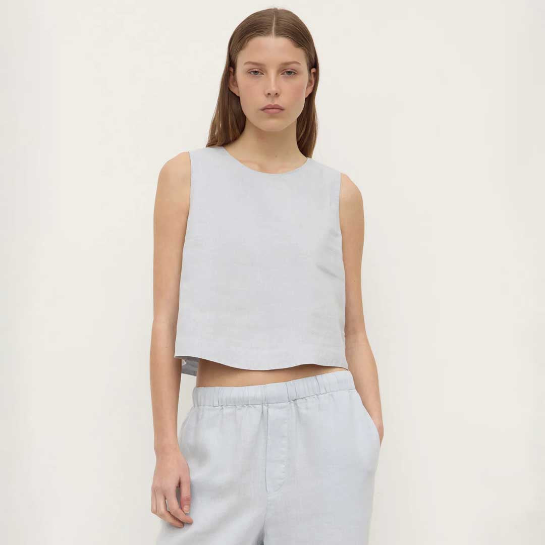 Estelle Linen Top | Cloud