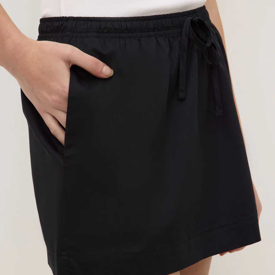 Kalla Poplin Mini Skirt | Black
