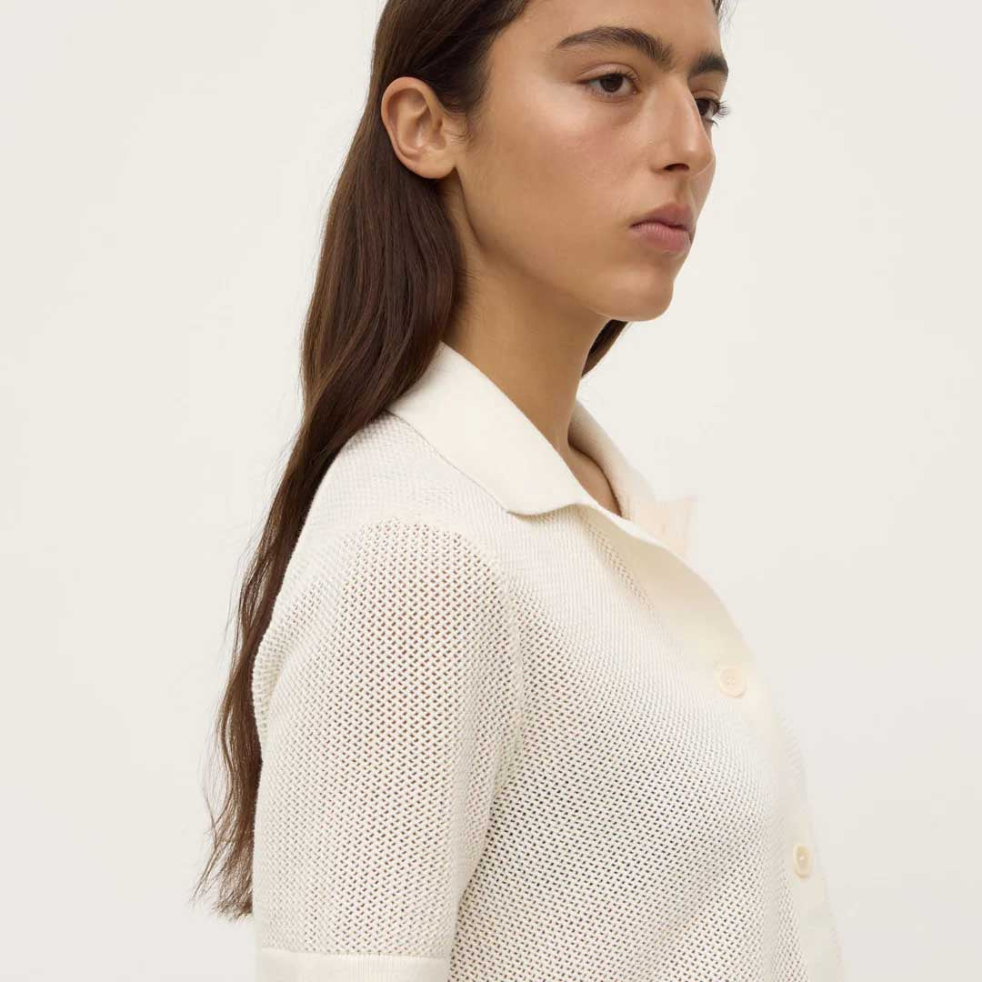 Kismet Knit Short Sleeve Shirt | White