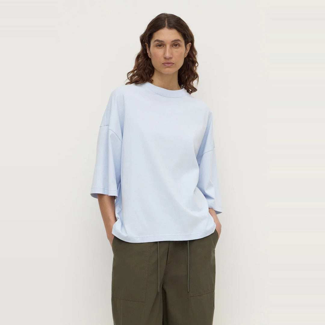 Max Cotton Oversized Tee | Powder Blue